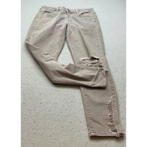 American Eagle Distressed‎ Skinny Jeans Taupe Gray Ne(x)t Level Stretch Size 10